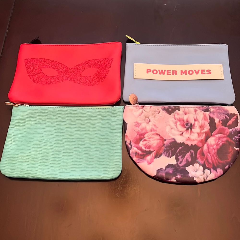 Set of 4 Ipsy Makeup Bags